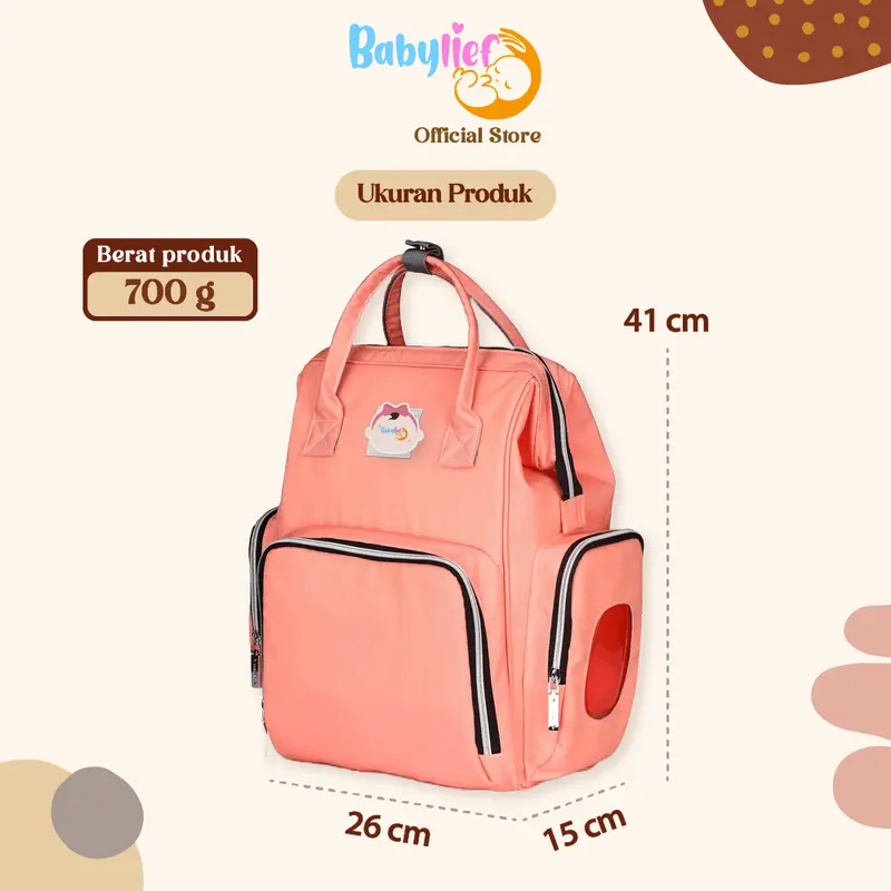 Babylief Maternity Mummy Bag – Diaper Bag Tas bayi multifungsi diaper bag waterproof tas perlengkapan bayi baru lahir tas persalinan BL004 1