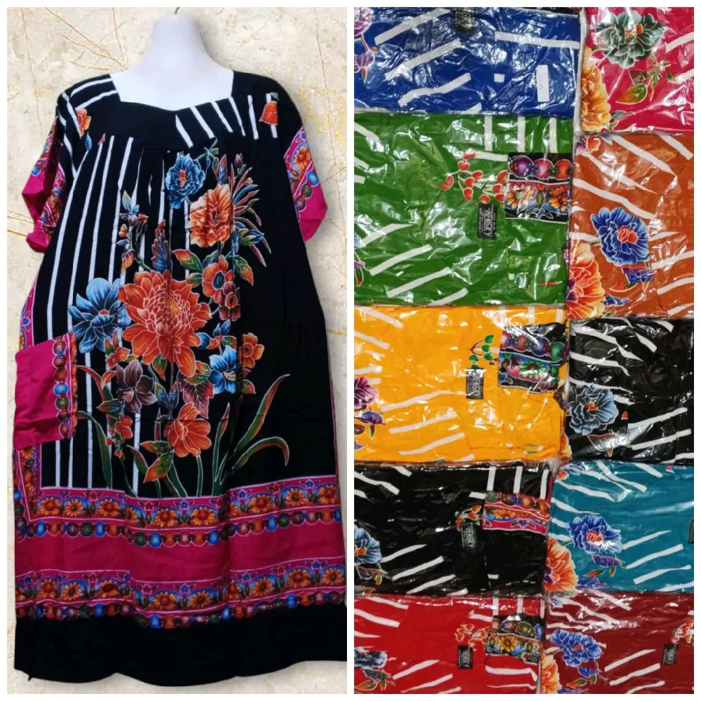 Daster JUMBO Hengky sikak Motif Carnasion LD 150 cm
