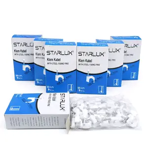 Klem Kabel Dinding Paku Beton 1 Pack Isi 50Pcs