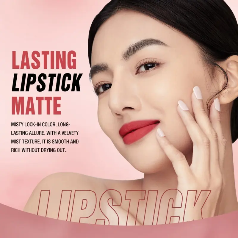 O.TWO.O Misty Kiss Lock Matte Lipstick Color Silky 24H Long Lasting Lip Makeup 7