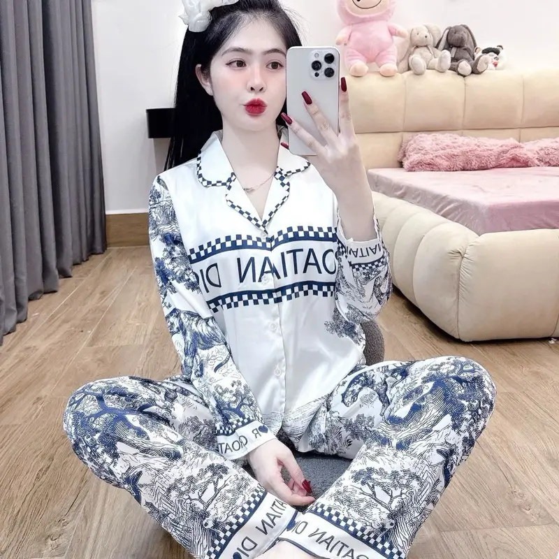 BỘ PIJAMA LỤA LATIN MỊN  40-58kg MỀM MỊN MÁT Nữ Women