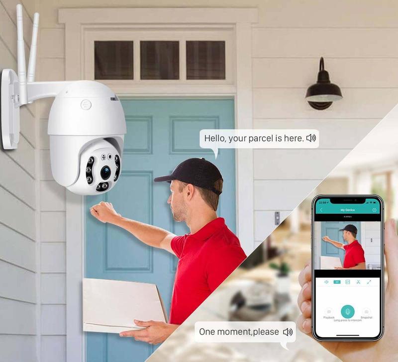 Product Introduction of V380 1080P Security Camera WIFI Outdoor PTZ Speed Dome Wireless IP Camera CCTV Pan Tilt 4XZoom IR Network Surveillance P2P CAM 58