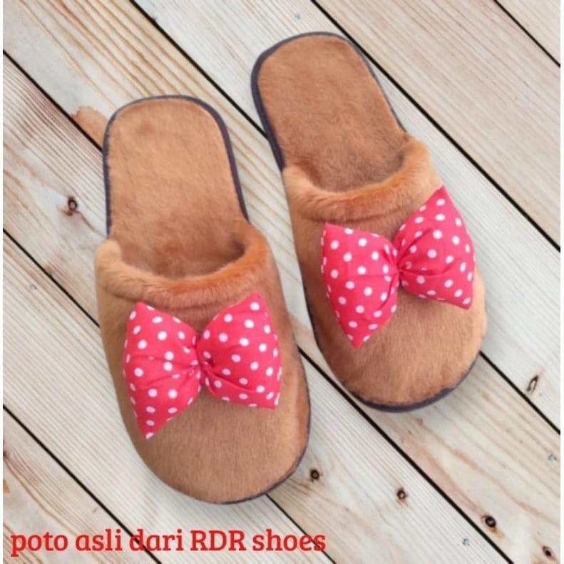 Product Introduction of Sandal rumah bulu wanita bustong boneka dasi 4