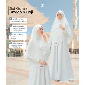 Noura - Gamis Aisyah - Set Gamis Umroh & Haji - Gamis Ihram Wanita