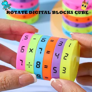 Geetoy Mainan Puzzle Kubus Digital Putar Silinder Belajar Aritmatika Dengan Angka Mainan Edukasi Awal Untuk Anak-anak