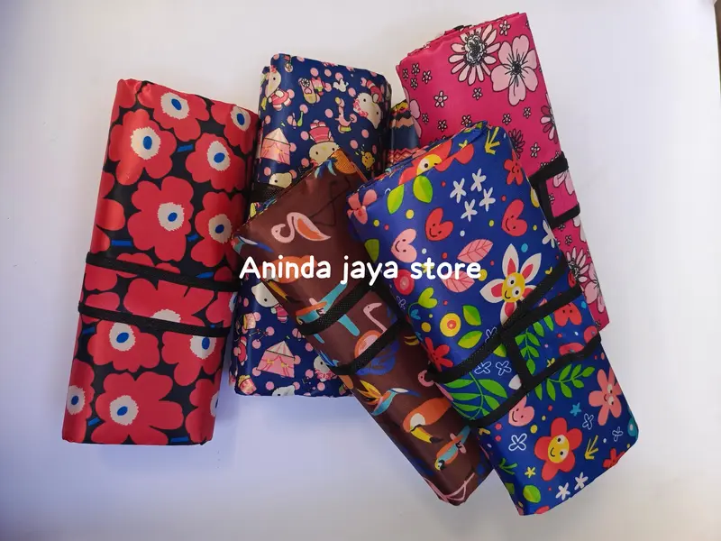 TIKAR PIKNIK 100X150CM MOTIF RANDOM | TIKAR LIPAT MOTIF | TIKAR MICROSATIN WATERPROOF 5