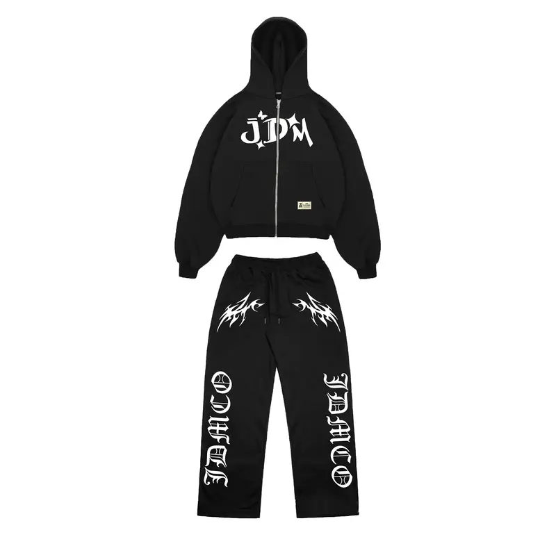 JDMCO - Boxy Zipper Hoodie Fleece 280 Gsm Double Kepala Zipper Unisex 7