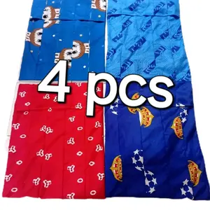 Sarung bantal sambung paket 4pcs motif/polos,warna random Katun disperse