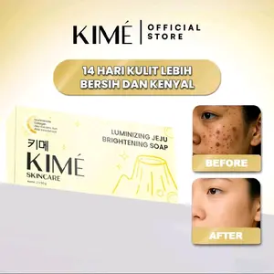 [BUY 1 BOX DAPAT 2 BATANG] KIME Luminizing Jeju Brightening Soap 100gr Mencerahkan Dan Membersihkan Wajah