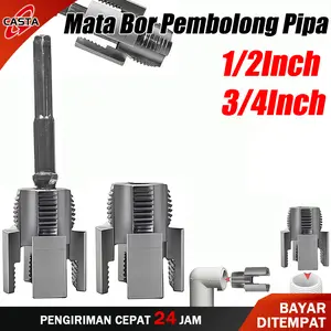 CASTA Alat Bor Ulir Presisi/ Pemotong Ulir Internal Dan Eksternal Pipa Air Terintegrasi/ Alat Pemotong Benang Listrik 4/6 Satu Bagian/Alat Pemotong Ulir Pipa Plastik PVC/Mata Bor Pembuat Ulir