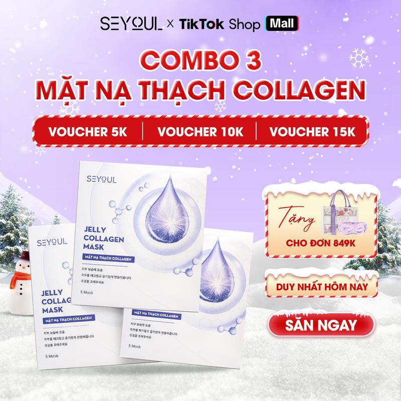   SEYOUL  - Combo 3 hộp mặt nạ thạch Collagen - Jelly Collagen Mask SEYOUL 