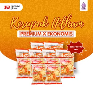 Paket Hemat Double Kerupuk Udang HG Premium Hilham Isi 12pcs -  Lebih Murah Harga Ekonomis
