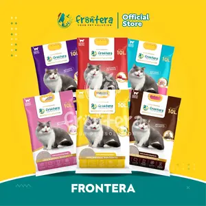 FRONTERA I Pasir Kucing Gumpal Bentonite 10 Liter Wangi Cat Litter Sand Pasir Premium