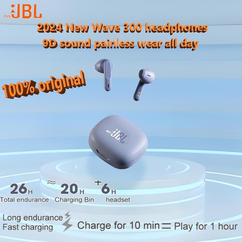 Original MZYJBL Wave300 Wireless Bluetooth Headphones Waterproof Earphone Touch Control Game Headset Built-in Microphone HiFi Stereo Sound for IPhone Android IOS Audio Charging 0