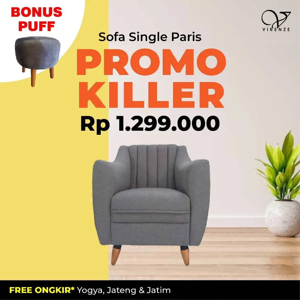 Sofa 1 Seater Paris Sofa 1 Seat Paris Jateng Semarang Salatiga Sukoharjo Boyolali Sragen Solo Sukoharjo Jatim Ngawi Yogya Bantul dan sekitarnya