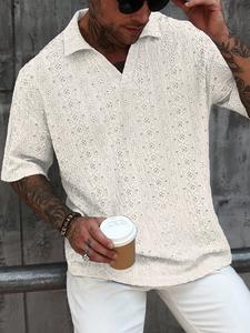 メンズのバケーション向けカジュアルスタイル、春夏向けのメッシュ編みのデザイン、ボヘミアンな触感のジャカード布製、ホリデーやビーチ旅行に最適です。
