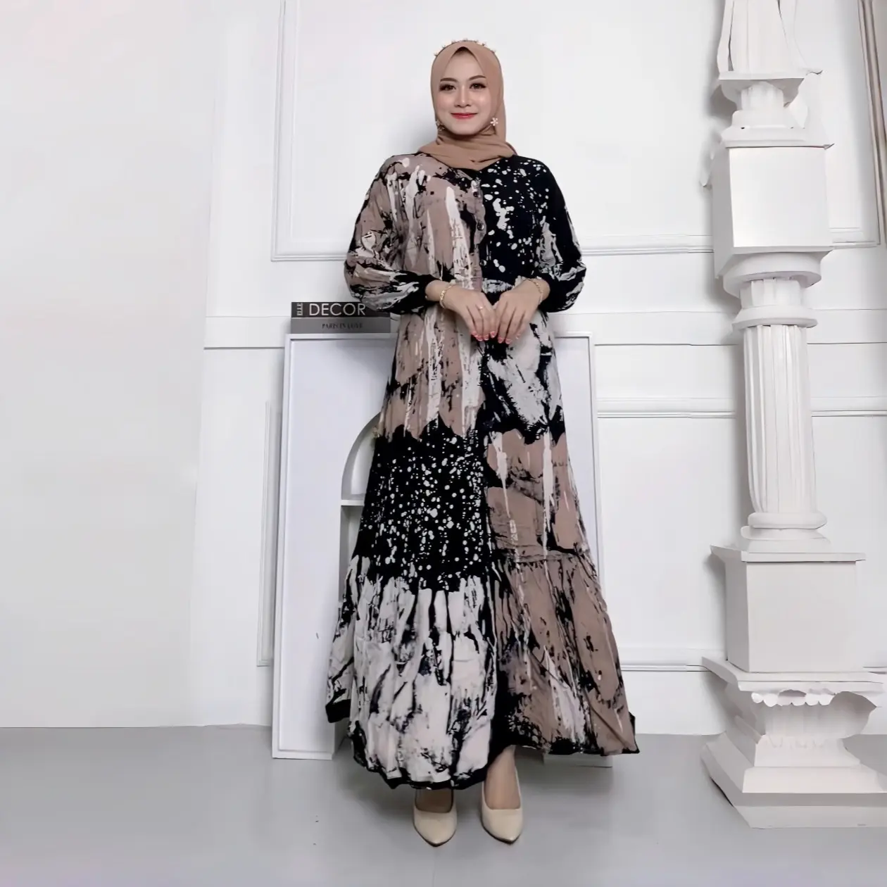 ZAFIRA - GAMIS BUSUI RAYON TWILL 100% PREMIUM CAP MALAMAN PEKALONGAN