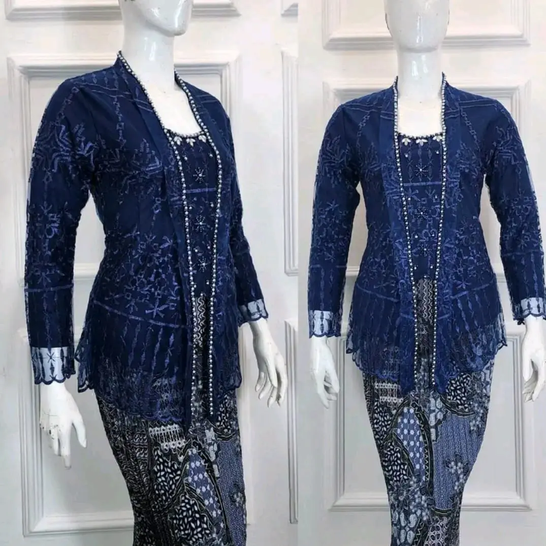 kebaya kutu baru lidah Tile bordir/kutu baru kebaya modern/kebaya wisuda Pesta Baju Wanita Setelan