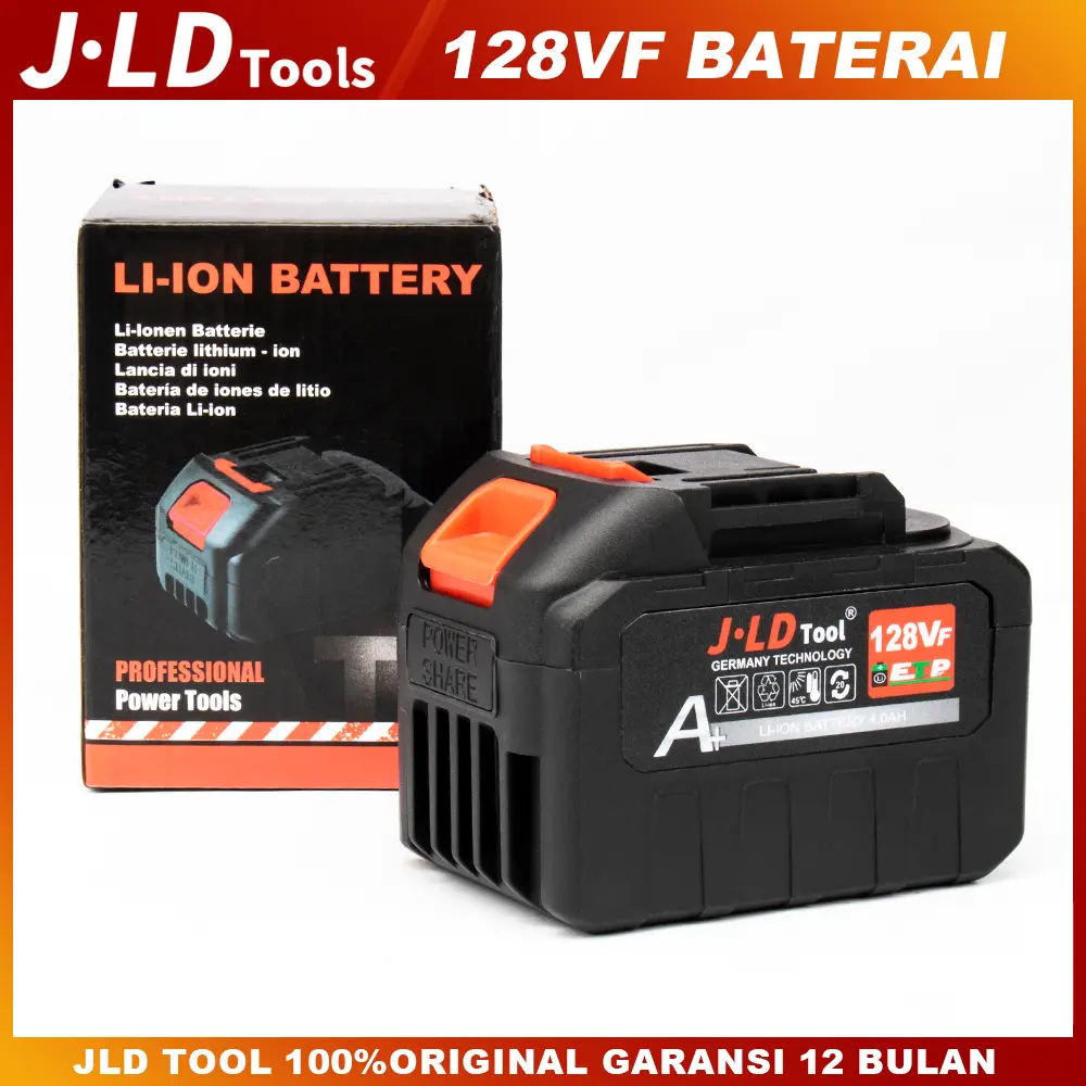JLD 128VF Baterai Impact Baterai Bor 88VF Makita battery 4.0Ah Baterai Cordless Baterai Impact wrench Baterai Mesin bor LI-lon Battery
