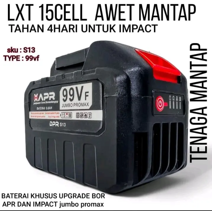 APR S13 RAJA BATERAI LXT 99V f KHUSUS upgrade impact wrench standard bor dll 15CELL