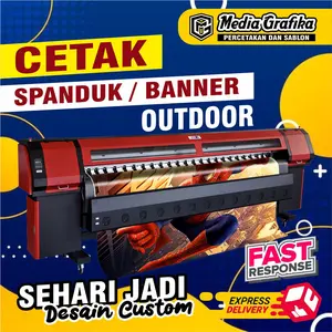 CETAK SPANDUK / BANNER / MMT / BALIHO SEHARI JADI DESAIN SUKA SUKA
