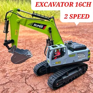 RC EXCAVATOR 2 SPEED KECEPATAN ADA EFEK ASAP 2,4GHZ MAINAN MOBIL REMOTE CONTROL Toys Baterai