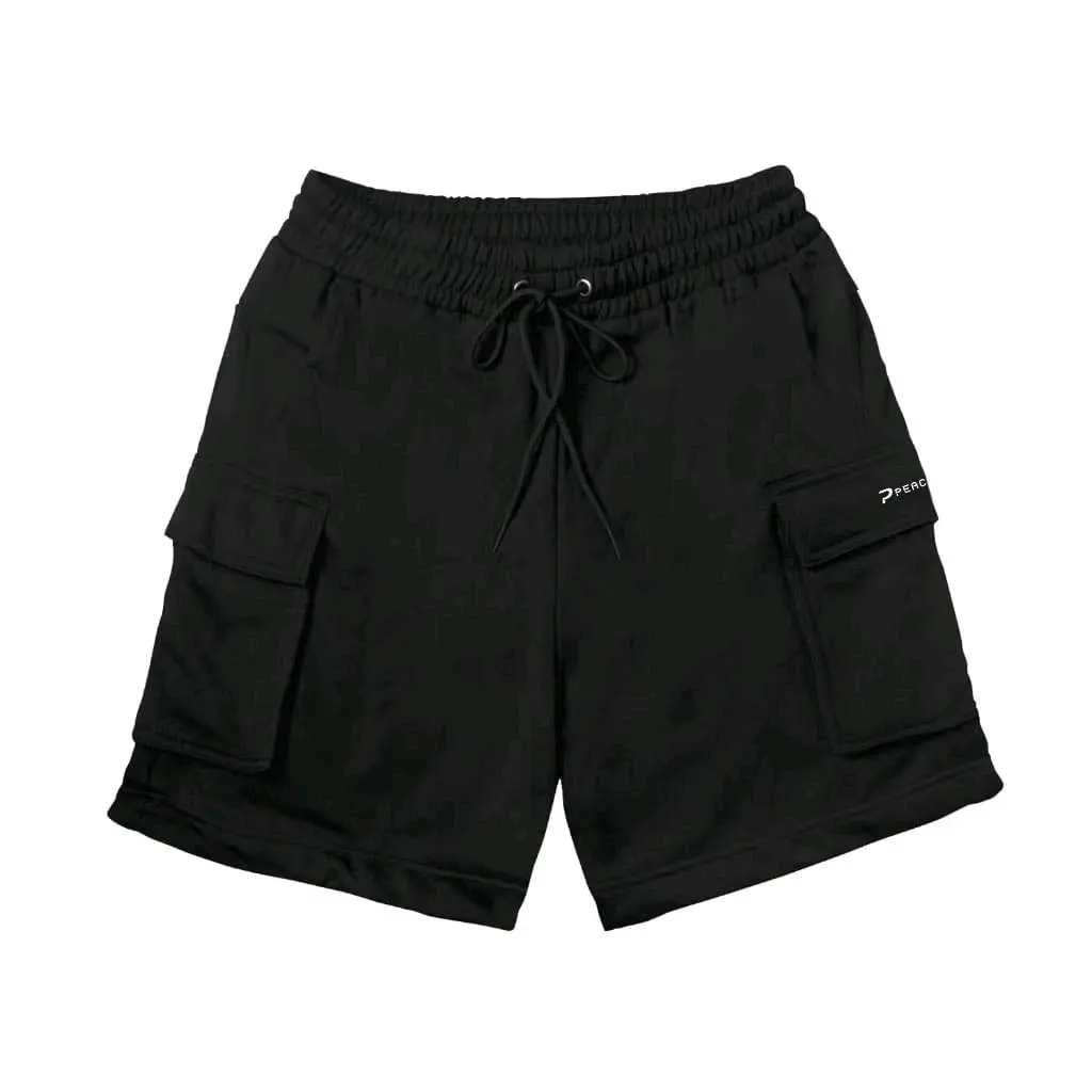 PEACEFUL Celana Cargo Pendek Pria matt Fleece polos Shorts Santai Lembut
