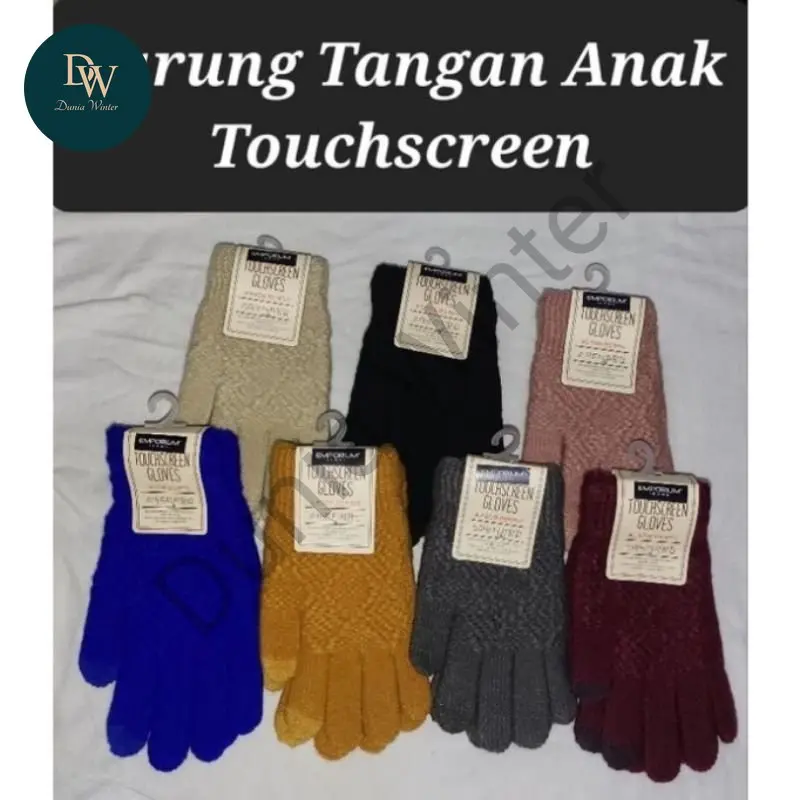Dunia Winter Sarung Tangan Anak Musim Dingin Touchscreen | Winter Gloves Kids Tebal Fleece Hangat