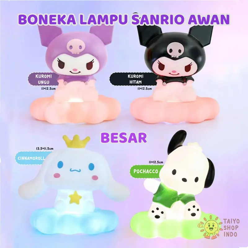 TAIYO Boneka Lampu Sanrio Awan LED Dekorasi Kamar Tidur Figure Karakter 0