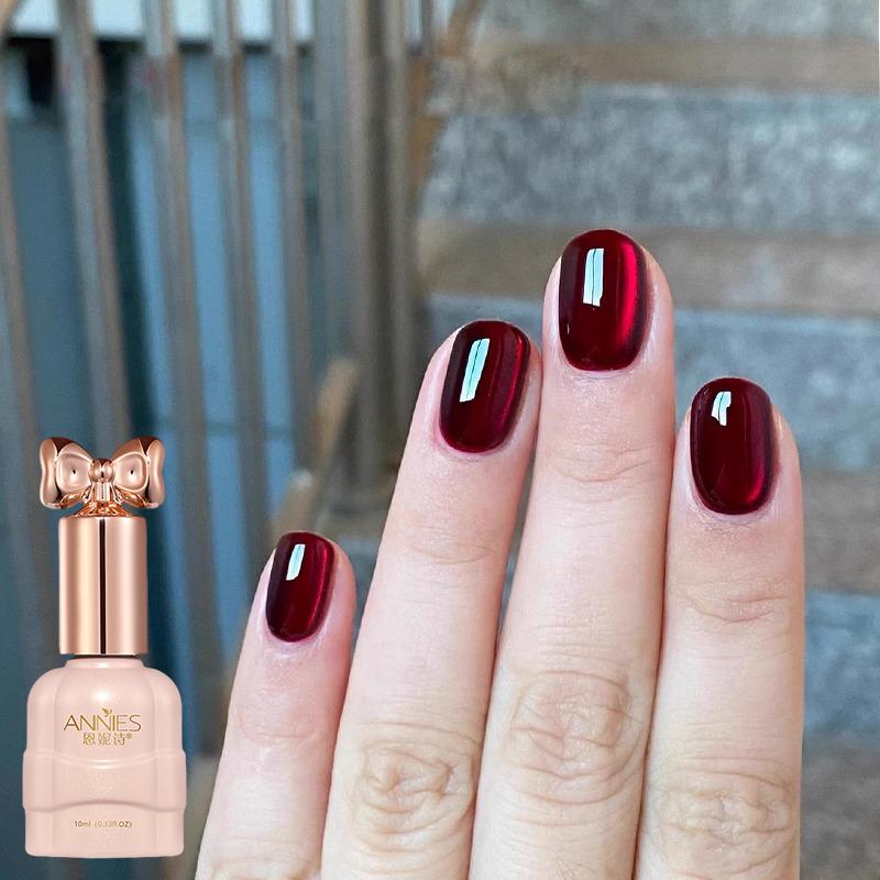  Gel Sơn Móng Tay Mắt Mèo Hạt Thủy Tinh Màu Đỏ Bộ Sưu Tập Thu Đông Hàng Mới Về 2025 Sơn Gel Mắt Mèo Rượu Anh Đào Cần Đèn Làm Móng Để Khô 