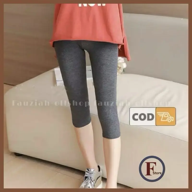 LEGGING PENDEK 3/4 SHOFT RAYON KAOS STNDAR & JUMBO Celana Wanita Nyaman Lembut