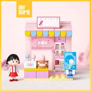 Oh!Some Wekki Brick Block Blind Box Gacha Set Koleksi Figure Chibi Maruko Chan Seri Holiday Japanese Food Stand (1/6) - PRODUK RANDOM