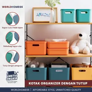 Worldhome Box Container Kotak Organizer Penyimpanan Storage Box Penyimpanan Serbaguna 3 Ukuran
