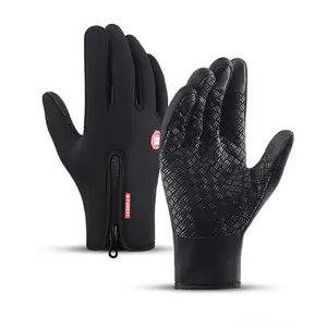 Winter Men's Gloves Warm Touchscreen Sport Fishing Splash-proof Skiing Cycling Snowboard Nonslip Zipper Women Gloves - Upgrade black 5:4182 200007763:201336100