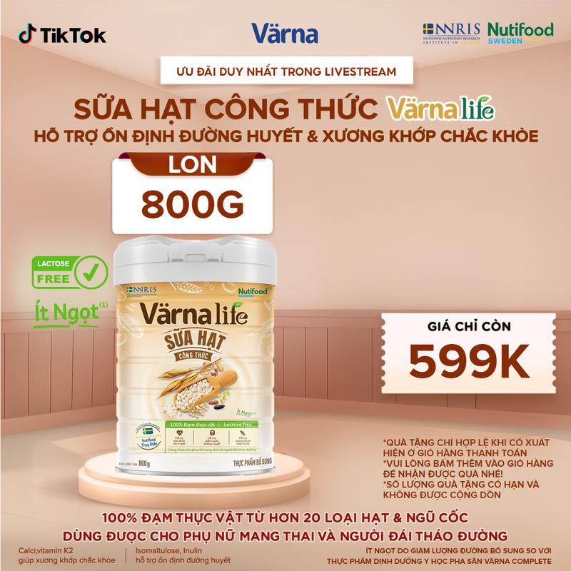[DEAL SỐC] Thực Phẩm Bổ Sung Sữa Hạt Công Thức Varna Life (800g)