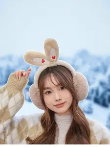 Penutup Telinga Earmuffs Earmuff Rabbit Cute Winter Wanita