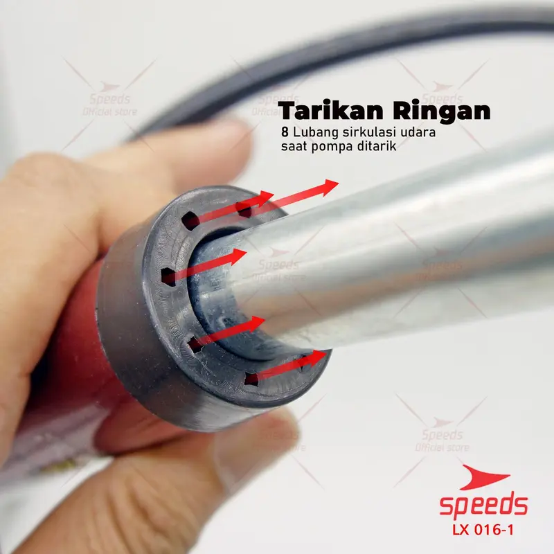 SPEEDS Pompa Angin Jarum Manual Bola Basket Sepak Futsal Volly Pump Ball LX 016-1 7