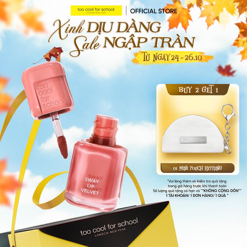 3.3g son tint mịn lì hiệu ứng blur cho đôi môi đầy đặn Too Cool For School SWAY LIP VELVET