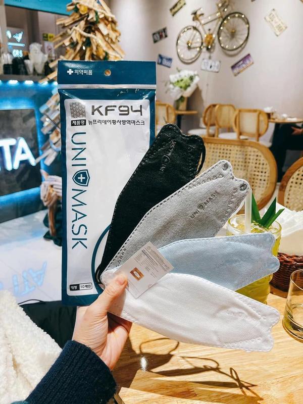 SET 50 CÁI Khẩu trang KF94 UNI MASK 4 lớp kháng khuẩn, kiểu dáng 4D Hàn Quốc hàng chính hãng chống bụi mịn