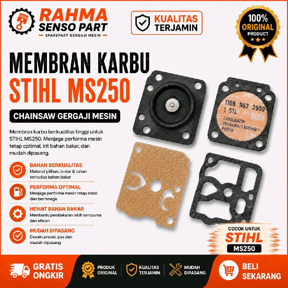 MEMBRAN KARBU SENSO STIHL MS 250 CHAINSAW GERGAJI MESIN