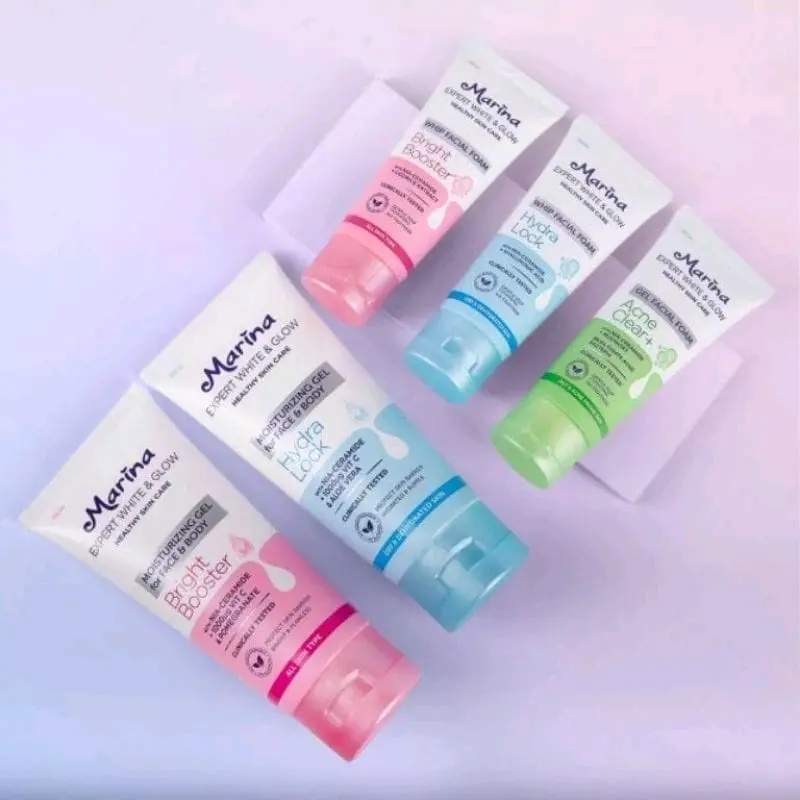 Marina Expert White & Glow Facial Foam 50ml/Sabun cuci muka