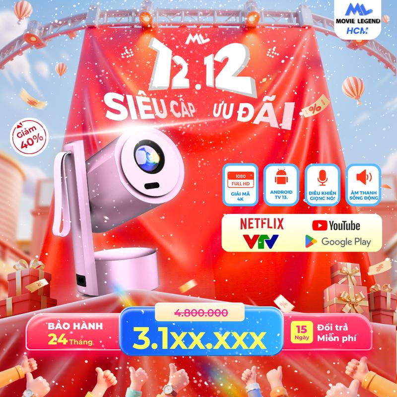 HCM1 Máy Chiếu S8 MiniGo - Ra Mắt Tháng 10 - Máy Chiếu Movie Legend - HCM