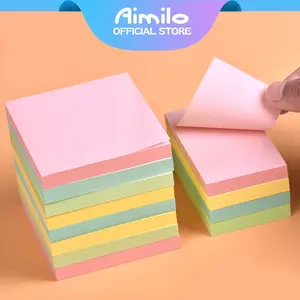 [READY] Aimilo Sticky Notes 4 Warna 7.6×7.6CM Memo Stick Kertas Memo Tempel Perlengkapan Kantor