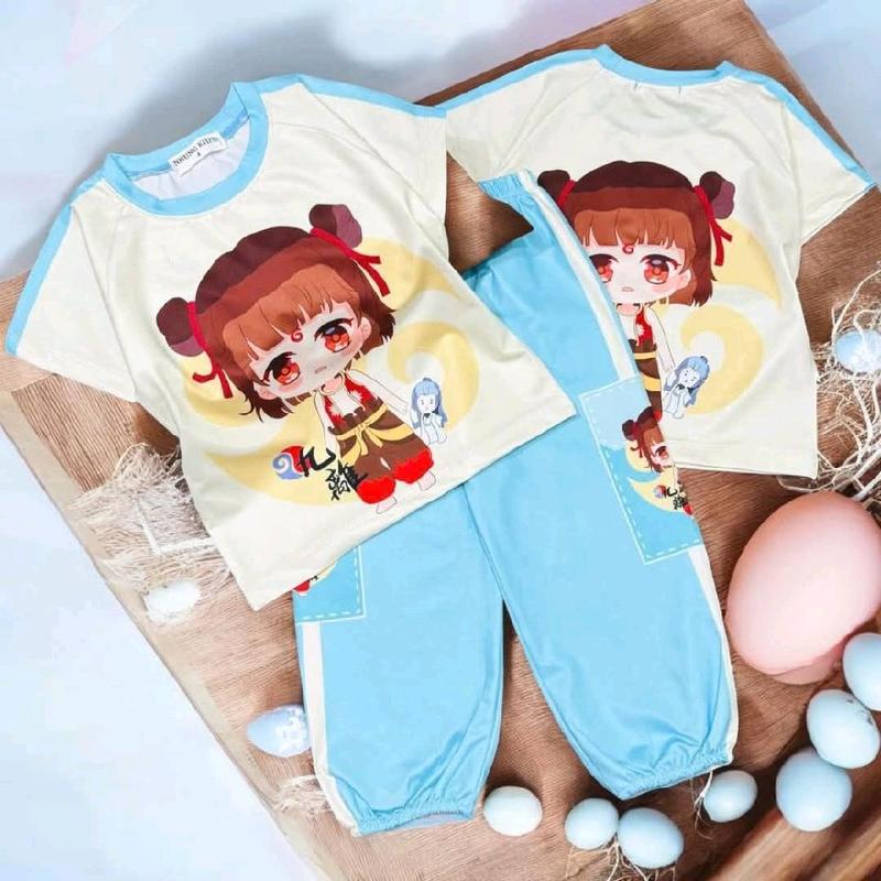 (10kg-45kg) Set tay ngắn quần dài quần ống bo siêu đẹp cho bé gái 2