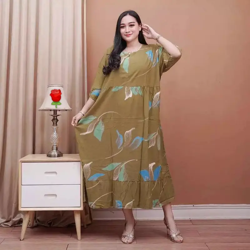 DASTER SUPER JUMBO LD 140CM ADEM DAN NYAMAN BUSUI MOTIF TULIP Rayon 2