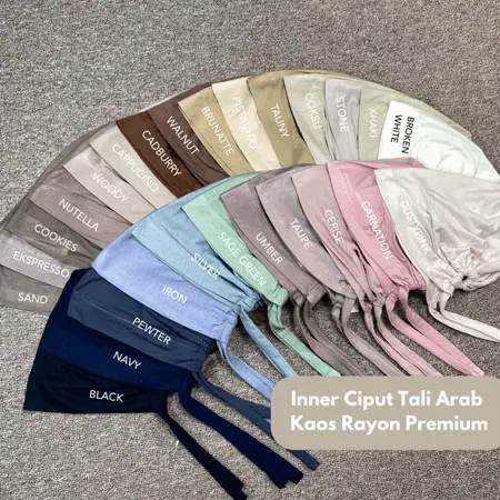Ciput Arab Tali Kaos RAYON Inner Hijab Premium untuk Wanita 1