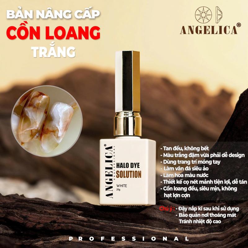 Cồn loang nails ANGELICA lẻ màu trắng, đen vẽ nail trang trí móng ANGELICA Làm Nail