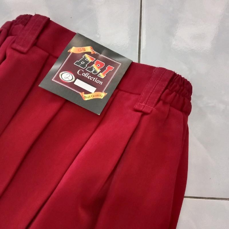 Rok merah SD Panjang Rempel Rok Sekolah SD Fashion 3