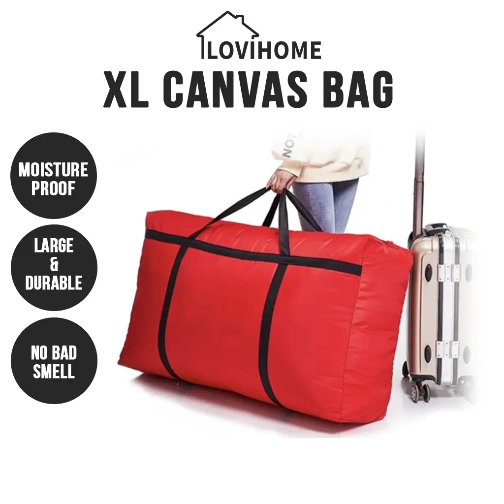 【SG Ready Stock】Handy Durable Moving Bag/ Extra Large Storage Bag/ Big Canvas Bag/ Waterproof Home Storage Bag/ Hand Carry Luggage Bag