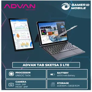ADVAN TAB SKETSA 3 LTE 6GB/128GB GREY ( INC STAYLUS ) GARANSI RESMI